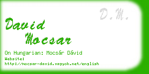 david mocsar business card